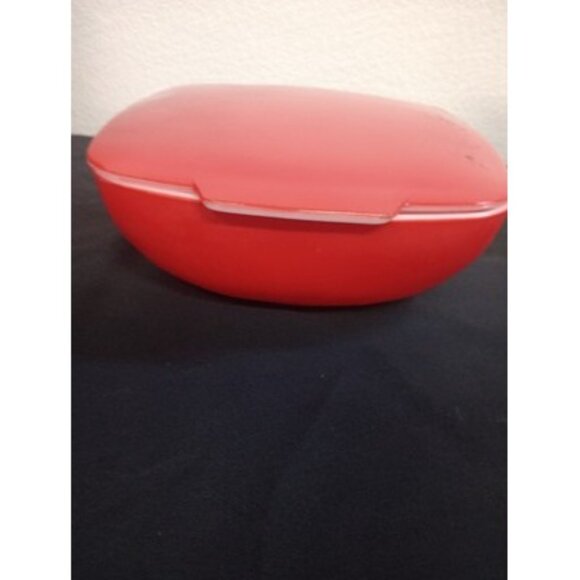 Vintage Pyrex Square Red Hostess Covered Casserole Dish With Lid - Picture 2 of 11